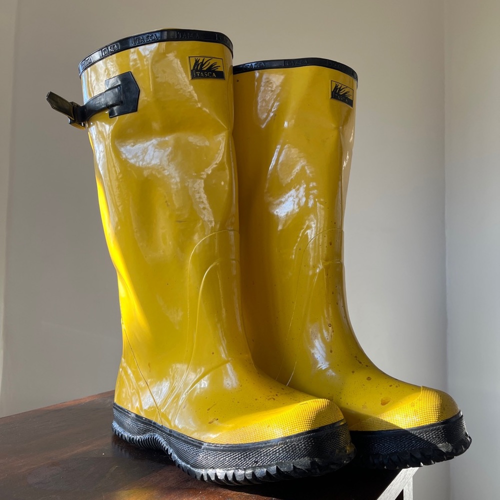 Itasca Firemans Boots Size 9 Yellow